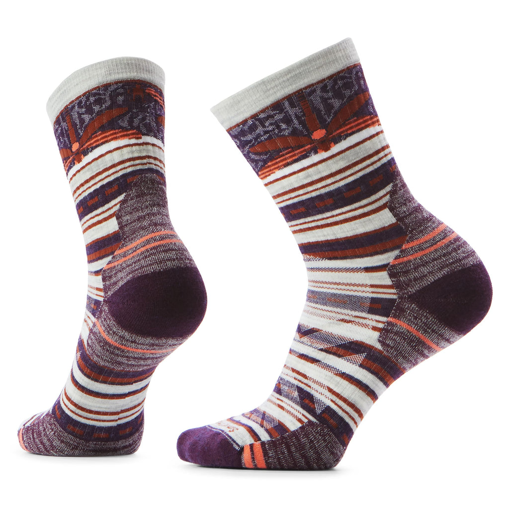 Smartwool, Women's, Hike Targeted Cushion Dragon Stitch Mid Crew Socks, Ash, Medium