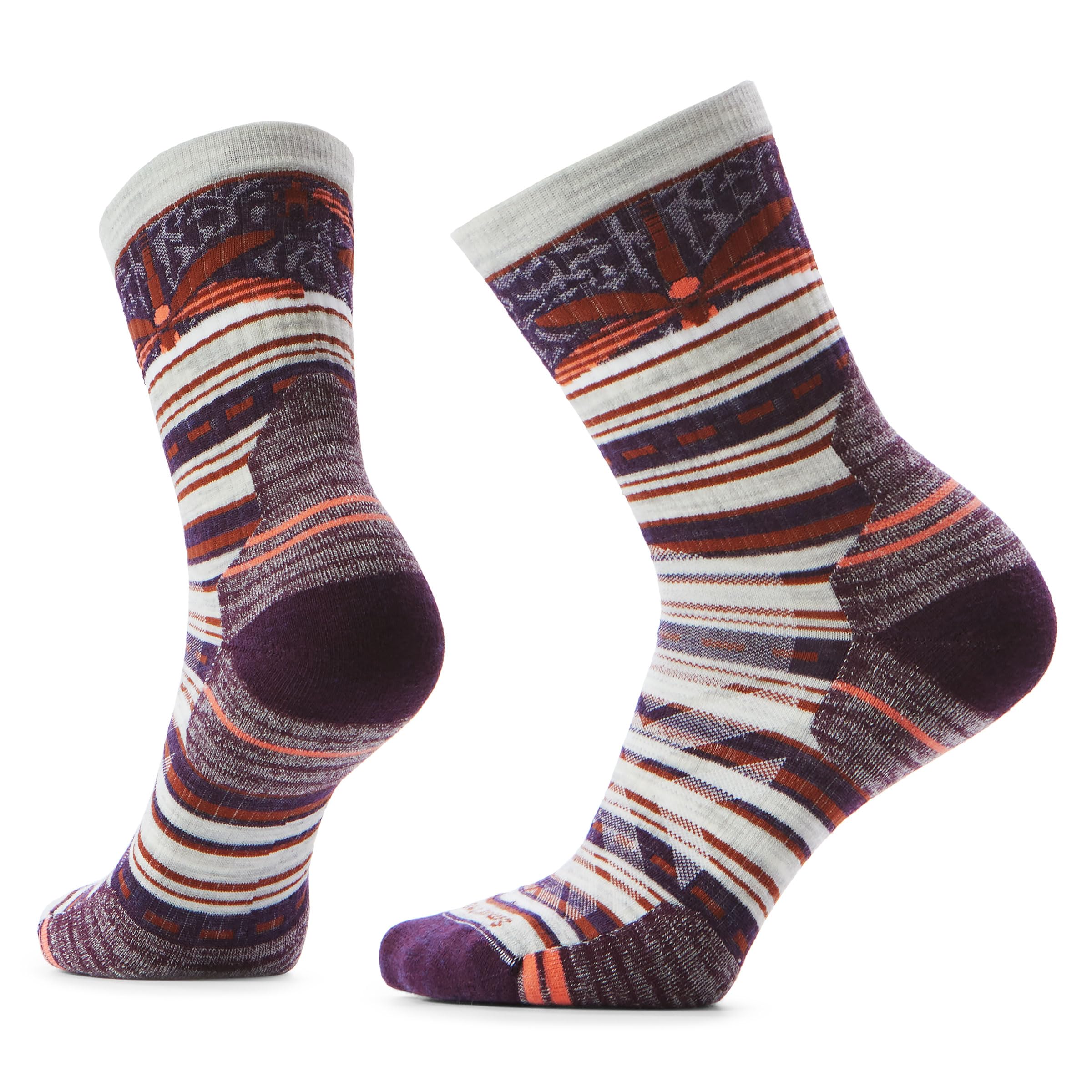 Smartwool, Women's, Hike Targeted Cushion Dragon Stitch Mid Crew Socks, Ash, Medium