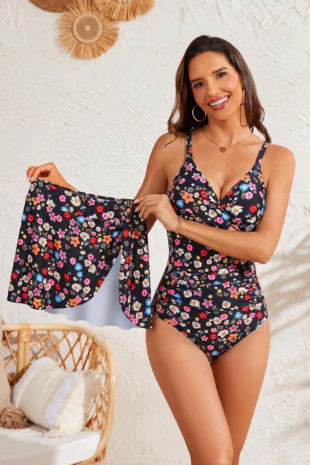 Skiennix Women's One Piece Swimsuit - Tummy Control Modest Design | Slimming Bathing Suit 2026