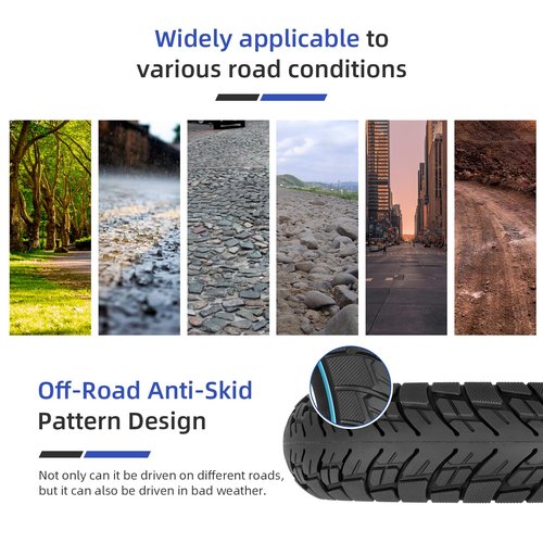 ulip 10x2.5 Scooter Solid Tires 10 Inch for Kugoo M4/M4 Pro Zero 10X Electric Scooter Accessories, Off-Road Replacement for 10x2.125 10x2.25 Tires (2 PCS)