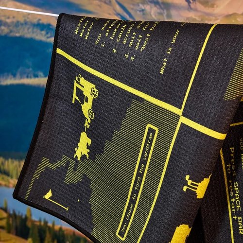Noonan Golf Towel - Premium Microfiber Towel with Carabiner Clip - 24” x 15” - Fun, Creative & Unique Designs (Mulligan Trail)