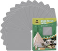 OAZ Nylon Repair Patches - 15 Self-Adhesive Waterproof Fabric Patches for Tents & Clothing | Gray 3.5 x 4.7 Inch