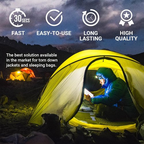 HEX Duo - Hexagonal Down Jacket Repair Patches | Two Color Kits for Easy Self-Adhesive Fixes