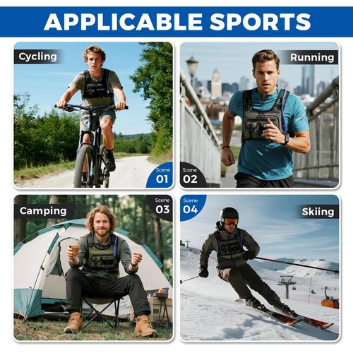 Criuage USA Original Patent Running Hydration Vest Backpack, Lightweight Chest Pack with 2.0L Water Bladder Bag Daypack for Hiking Running Cycling Race Marathon for Women Men (Black V2, Standard)