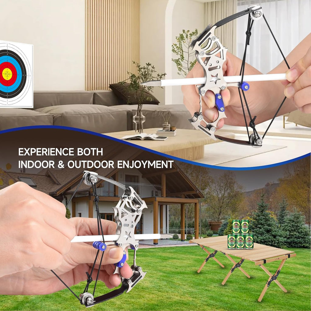 Skiennix Mini Compound Bow and Arrow Set - Perfect for Ages 14+ | Ideal for Target Shooting & Archery Games