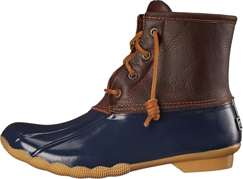 Sperry Women’s Saltwater Waterproof Duck Boots - Tan/Navy, 7