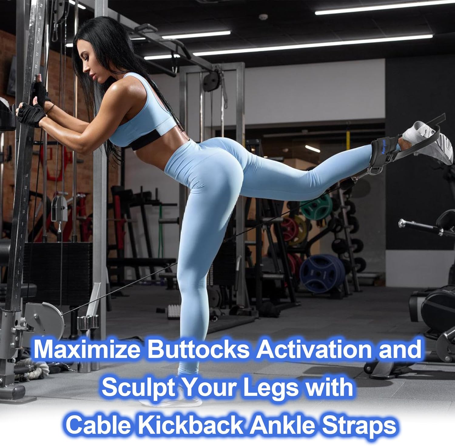 Skiennix Dumbbell Foot Attachment - Adjustable Tibialis Trainer for Home Leg Workouts | Ankle Weights & Straps