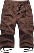 FOURSTEEDS Women's Mid Rise Capri Hiking Shorts - Comfortable Multi-Pocket Design, Elastic Waist