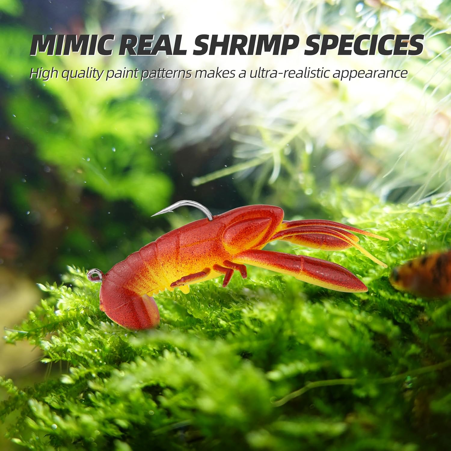 Pre-Rigged Weighted Shrimp & Crawfish Fishing Lures - Realistic Soft Bait for Bass, Trout & Crappie