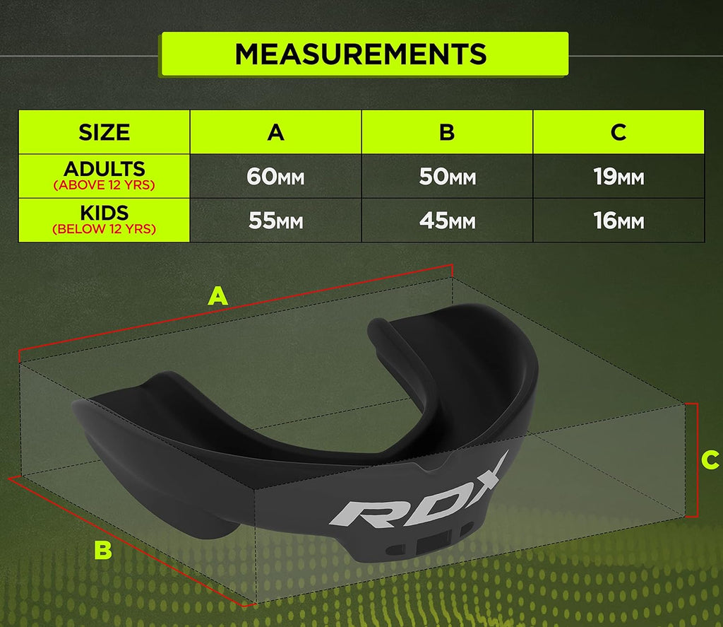 RDX Mouth Guard - Adult Gum Shield for Boxing, MMA, Kickboxing & More | Durable Jaw Protector with Case