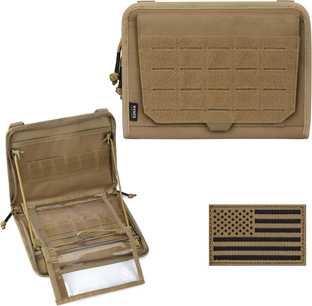 WYNEX Tactical Folding Admin Pouch - Modular Utility Organizer Bag with Laser-Cut Design | EDC Medical Pouch