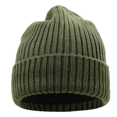 Oversize XL XXL Wool Beanie Hat for Men Big Head Merino Wool Knit Ski Skull Cap Large Size Winter Hats for Men Women Army Green