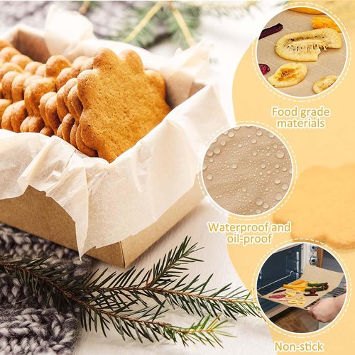 Fuyoooo 300 Pcs Freeze Dryer Tray Mats Compatible with Harvest Right, Harvest Right Freeze Dryer Accessories, One-off Parchment Paper, Non-stick Baking Mats (Medium 17 x 6.8")