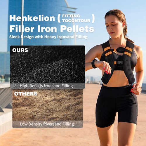 Weighted Vest Woman and Men Workout Equipment Weight Loss Fitness Ankle Weights Sets Calisthenics Running Free Adjustable for Walking Exercise Wrist Rucking Gym Accessories Black(10 lb)
