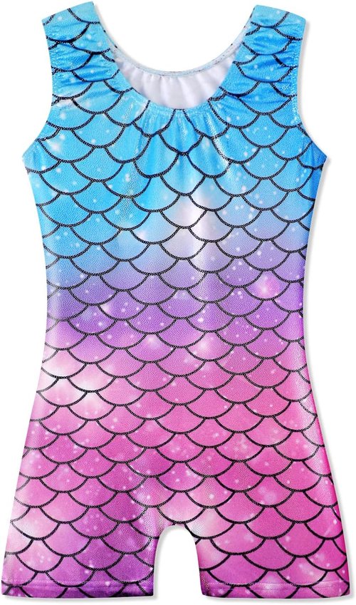 HOZIY Gymnastics Leotards - Sparkle Unicorn & Leopard Biketard for Girls Toddlers | Tumbling Outfits