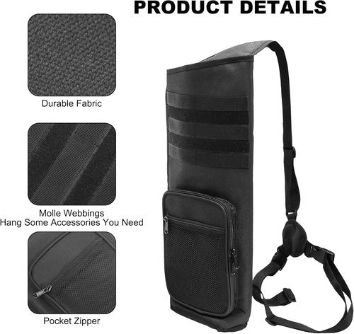 Back Arrow Quiver by Lightweight - Holds 22-28 Arrows | Molle System & Adjustable 3-Point Carry for Target Practice