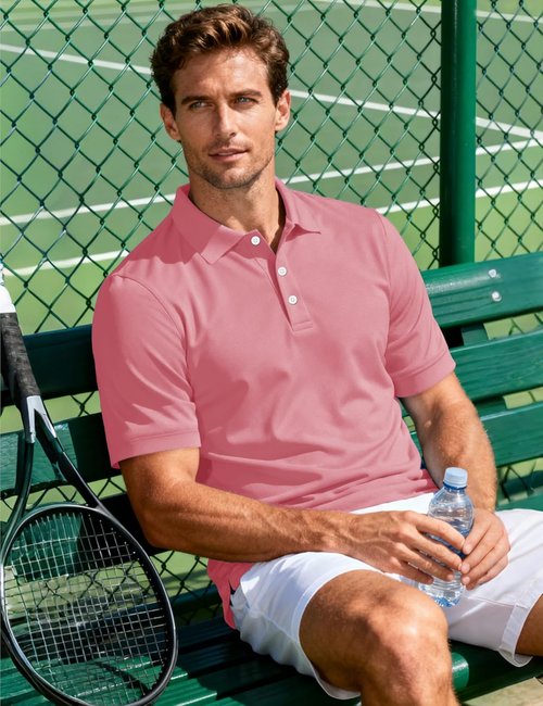MAGCOMSEN Men's Polo Shirt - Quick Dry Short Sleeve Casual Golf Tee | Pique Jersey Outdoor Performance