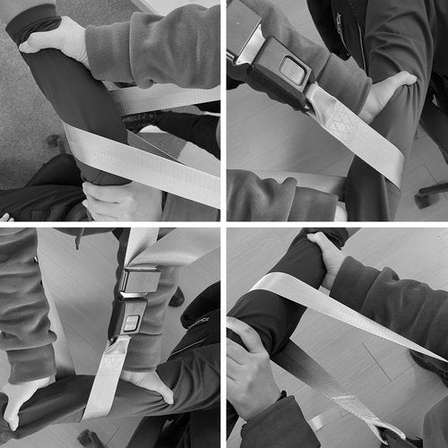 TWAKYIS Mobilization Belt for Physical Therapy - Effective Rehab and Manual Therapy | Nylon Strap with Pad and Push Button Buckle Release Mobilization Belt Physical Therapy (White)