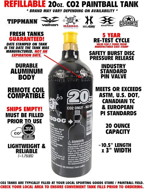 Maddog Tippmann Cronus Tactical Paintball Gun Marker - Complete Starter Package for Beginners