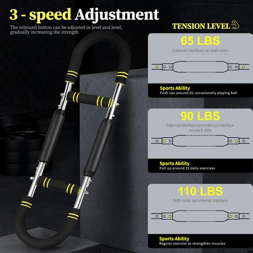 Twister Arm Trainer, The Ultimate Chest Workout Equipment for Men, 60-110lb Adjustable Resistance for Anywhere Arm Training