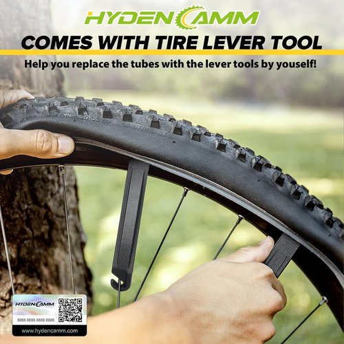 Bike Tubes 4-Pack by [Brand Name] | Durable 12''-29'' Sizes with 32mm Schrader Valve & Tire Levers