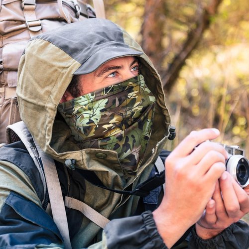 SATINIOR Summer Camo Neck Gaiter UV Protection Cooling Face Mask Sun Hood Bandanas for Men Women Sunscreen Breathable Bandana