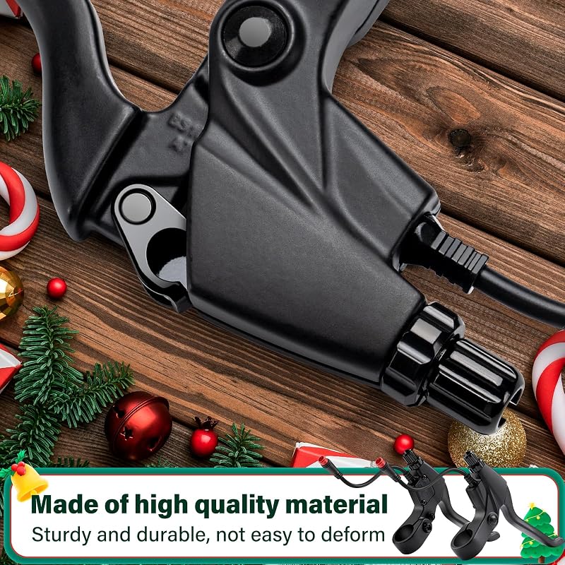 2 Pin Brake Levers for Electric Bicycle, 12cm Cable Length, 1 Pair - Variation: 2 Pin Male + No Extension Cable