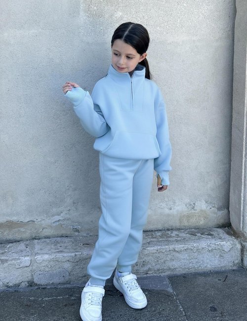 Zaclotre Girls Clothes 2 Piece Jogger Set Fleece Half Zip Pullover and Casual Sweatpants Athletic Clothes Size 9-10