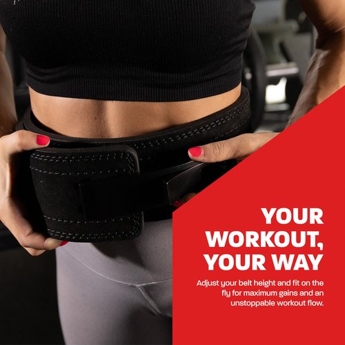 Hawk Sports Weightlifting Belt for Men and Women, 10mm x 4" Genuine Leather Lever Belt for Bodybuilding, Perfect for Deadlifting, Powerlifting, and Squats - Medium, Black