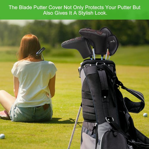 GonaFit Golf USA Blade Putter Head Covers Strong Magnetic Protective Putter Covers for Taylormade Odyssey Scotty Cameron Ping Cobra Premium Golf Putter Headcover