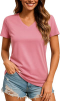 TACVASEN Women's V-Neck Athletic Tee - UPF 50+ Sun Protection & Quick-Dry Fabric | Short Sleeve Workout Top