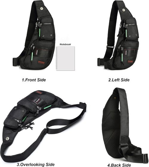 NICGID Sling Bag - Versatile Crossbody Backpack for Men & Women | Casual Daypack in Stylish Design