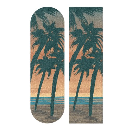 HUSSRITY Beautiful Sunset Beach Longboard Grip Tape 44" x 10" Bubble Free Skateboard Grip Tape Sheet Scooter Grip Tape Easy Apply Grip Tape for Skateboards