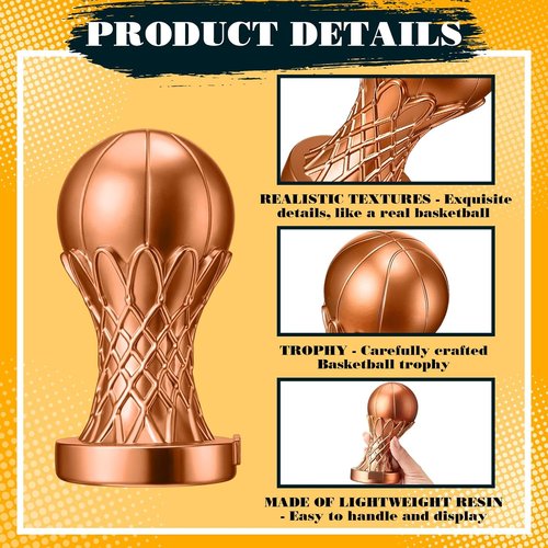Kenning Basketball Trophy - 6 Inch Mini Award for Funny Winners | Gold Sports Trophy for Tournaments