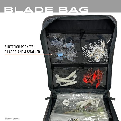 FROGG TOGGS Bladed Bait Bag, Fishing Tackle Bag, Tackle Organizer, Lure Tackle Box, Bait Binder, Red/Gray, OS