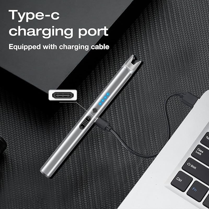 Luxgaze 4 Pack USB Rechargeable Electric Lighters - Windproof Plasma Arc with Safety Lock