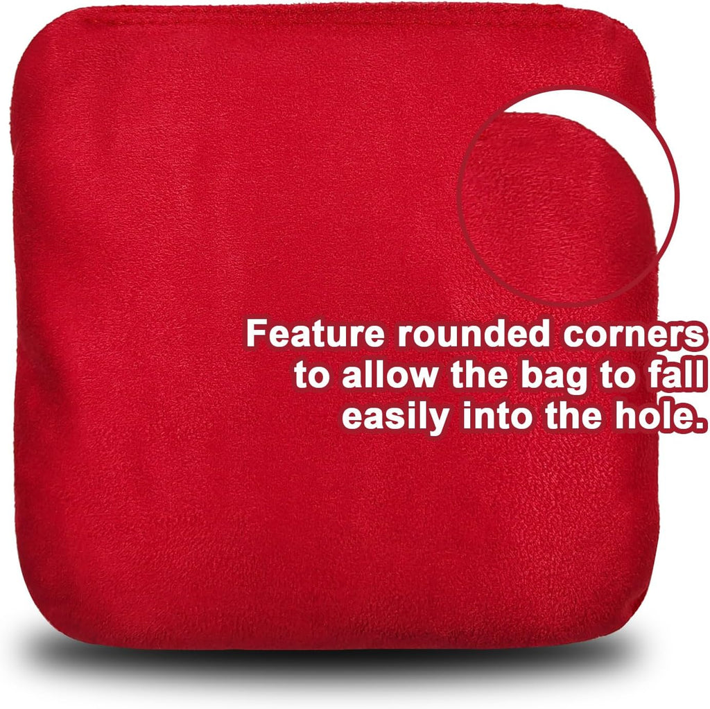 Skiennix Dual-Sided Cornhole Bags - Professional Regulation Set of 8 | Slick & Stick Design