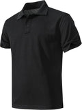 Skiennix Men's Quick-Dry Polo Shirt - Short Sleeve Performance T-Shirt for Golf & Casual Wear