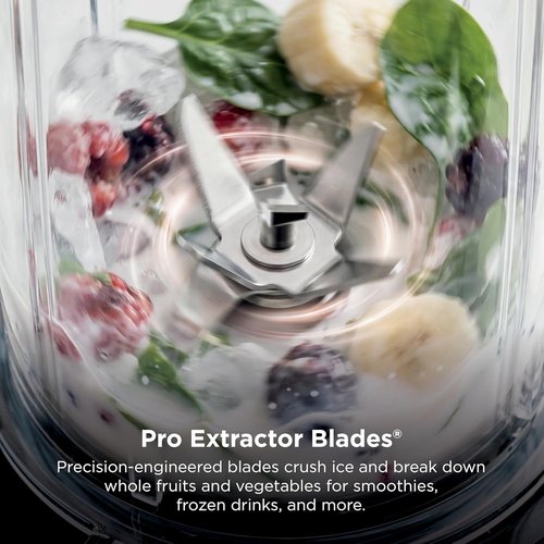 Ninja Fit Personal Blender - Portable 700-Watt Smoothie Maker with (2) 16-oz Cups & Lids - Black QB3001SS