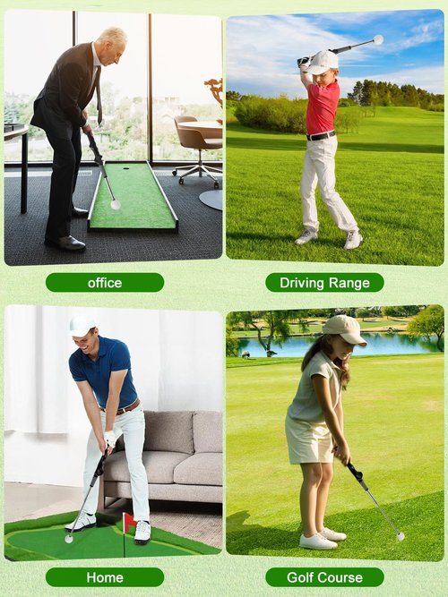 MJDYTYT Retractable Golf Swing Trainer Aid with Arm Band,Golf Swing Training Aids for Right/Left Hand Golf Grip Trainer Indoor & Outdoor Golf Training Tools for Beginners Practice Click Feedback