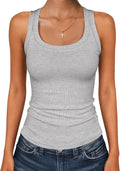 ANRABESS Women's Sleeveless Square Neck Tank Top - Ribbed Knit Slim Fit for Summer Workout | Casual Style