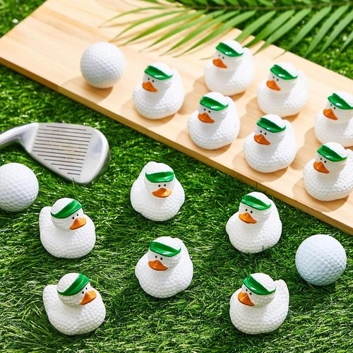 Deekin Rubber Ducks - 2 Inch Bulk Sport Party Favors | Perfect for Team Events & Birthday Celebrations (12 Pcs, Golf)