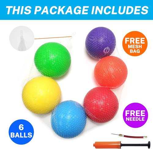 Dodgeball Set by [Brand Name] - 8.5 Inch Playground Balls for Kids & Adults | Includes Pump & Storage Bag