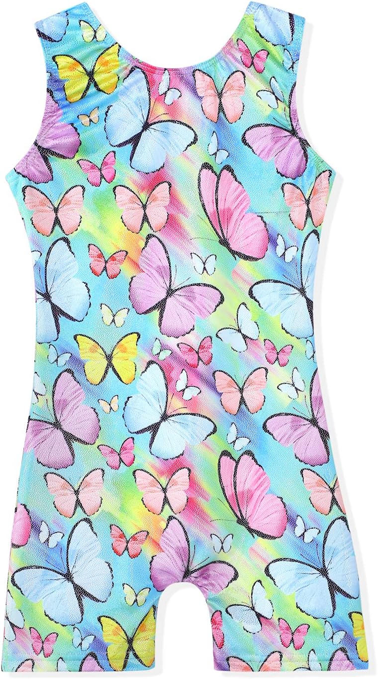 Skiennix Leotards for Girls | Shiny Rainbow Mermaid Unicorn Design | Toddler Dance Wear