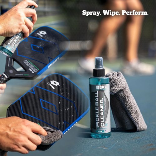 Big Shot Golf Pickleball Paddle Cleaner, Grip & Paddle Reset Spray, Erase Dirt & Grime, Increase Performance of Pickleball Paddles | 8 floz