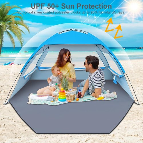 Gorich Beach Tent - UPF 50+ UV Protection Canopy for 3-10 Persons | Lightweight & Easy Setup