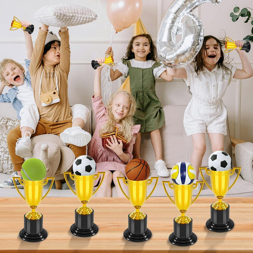Skiennix 4-Inch Mini Trophies - Perfect for Kindergarten Graduation & Kids Sports Awards | Plastic