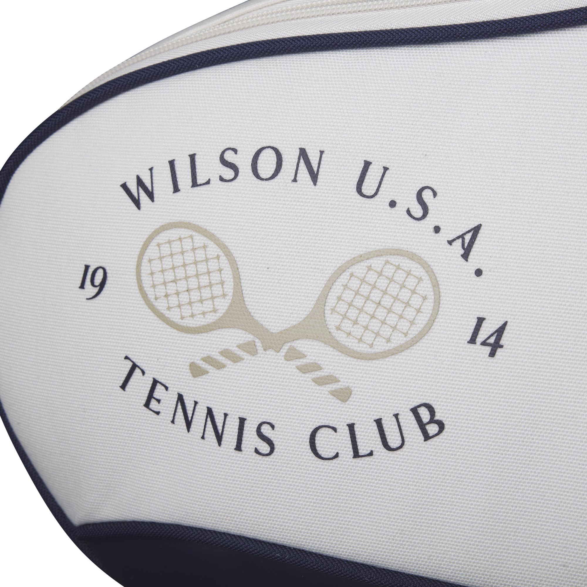 WILSON 1914 Heritage Tennis Racket Bag - Holds up to 12 Rackets, Cream/Dark Navy