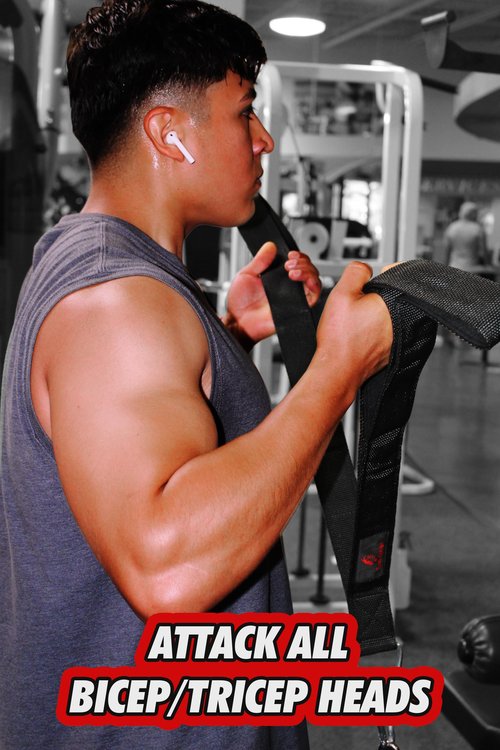 Trend Changer Tricep Rope Cable Attachment 29'' & 22'' Loop for Tricep Pull Cable Extensions and Face Pulls/Triceps Pressdowns/Cable Overhead Presses/Tricep Push Downs (Black, 2 Loop (29''-22''))