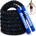 Ayombo Jump Rope, Weighted Jump Rope for Fitness, 1 lb Heavy Jump Ropes for Men Women, Battle Skipping Ropes for Exercise, Training Muscle Strength Speed Home Gym Workout Equipment